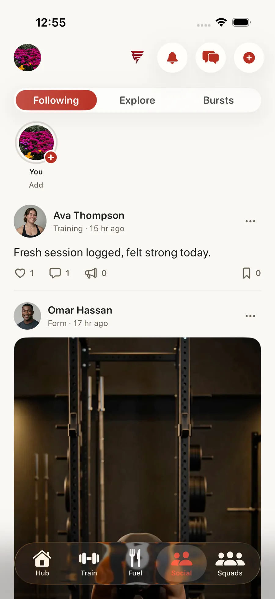 Social Platform in the Forjex app